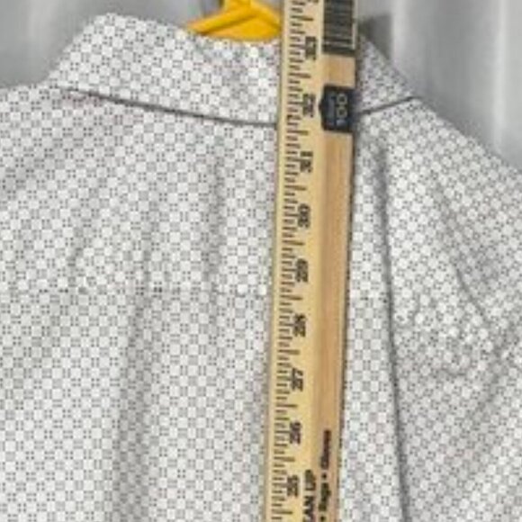 BOSS Slim Fit Stretch Dress Shirt | White Micro-Dot Print | Size 17½ - Picture 7 of 8